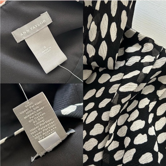 Ann Taylor Silk Blend Black and red mini dress. - Picture 7 of 8